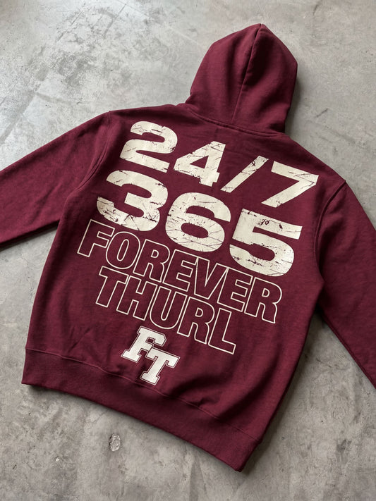 24/7 THURL Hoodie - WINE RED