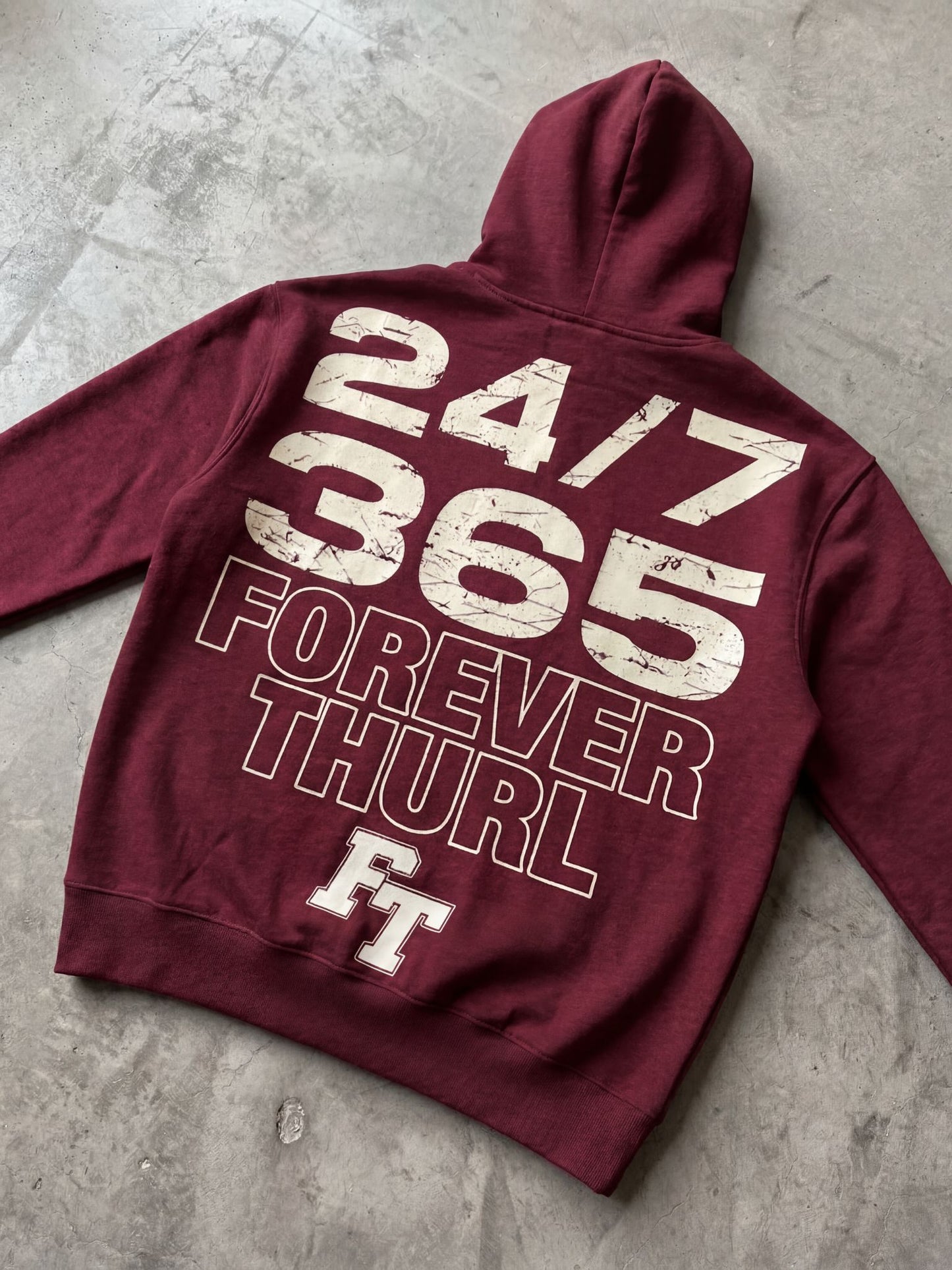 24/7 THURL Hoodie - WINE RED