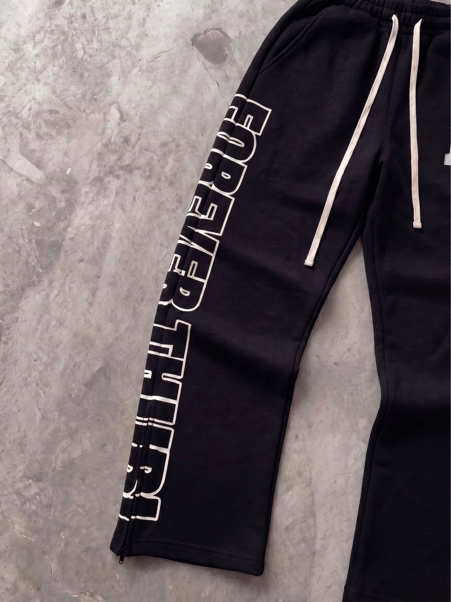 24/7 THURL Flare-Zip Pants - BLACK
